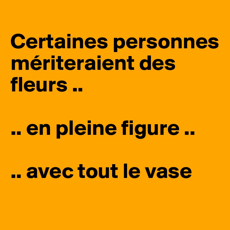 
Certaines personnes mériteraient des fleurs ..

.. en pleine figure ..

.. avec tout le vase
