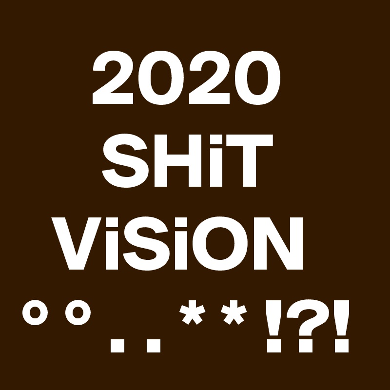 2020 SHiT ViSiON 
° ° . . * * !?!