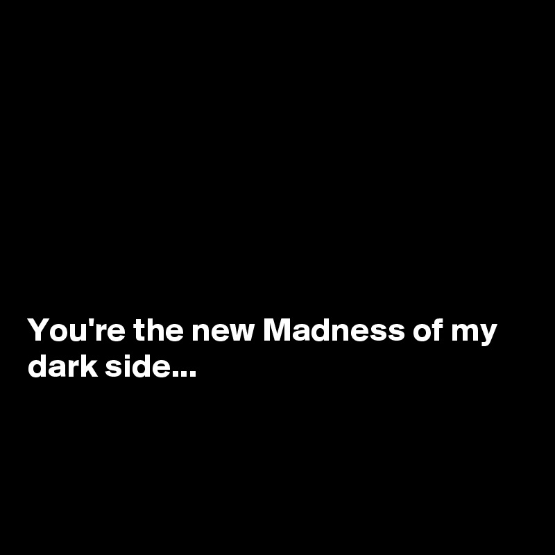 







You're the new Madness of my dark side...



