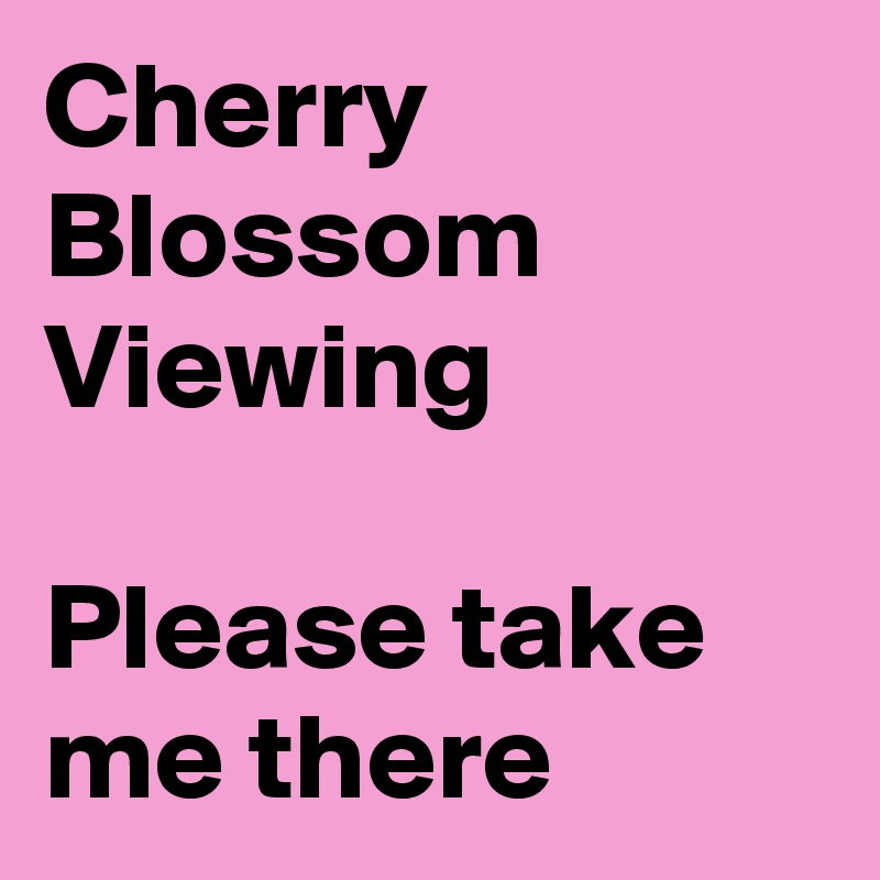 Cherry Blossom Viewing

Please take me there 