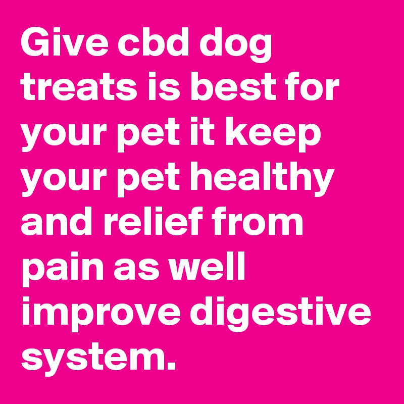 Give cbd dog treats is best for your pet it keep your pet healthy and relief from pain as well improve digestive system.