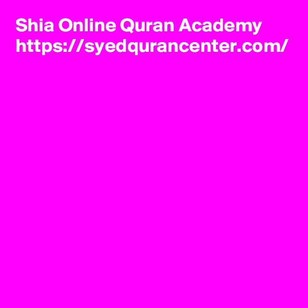 Shia Online Quran Academy
https://syedqurancenter.com/