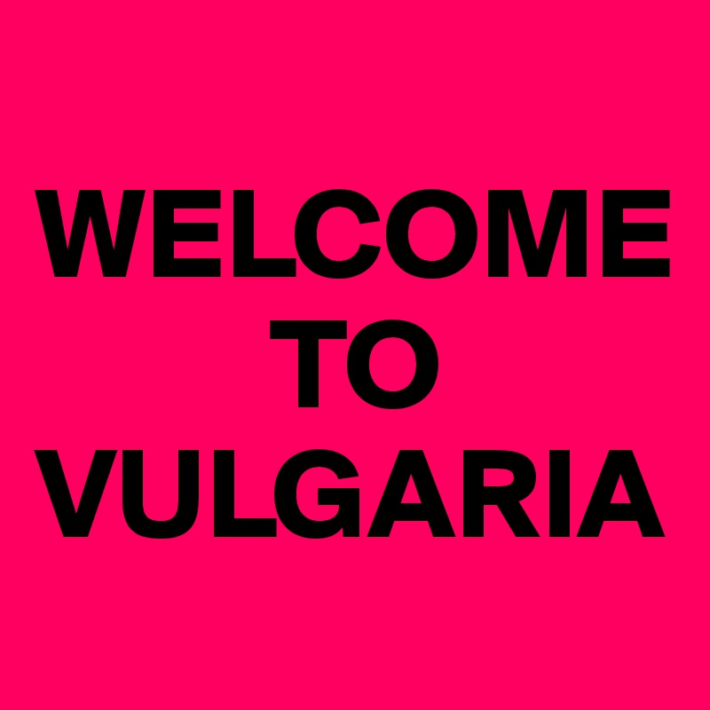 
WELCOME
         TO
VULGARIA