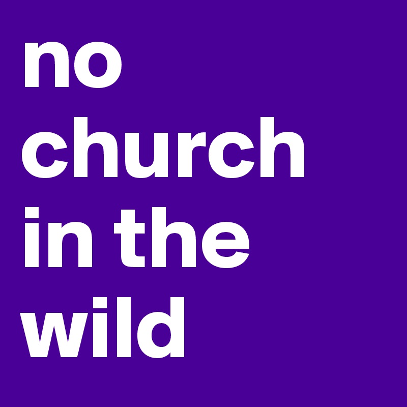 no church in the wild