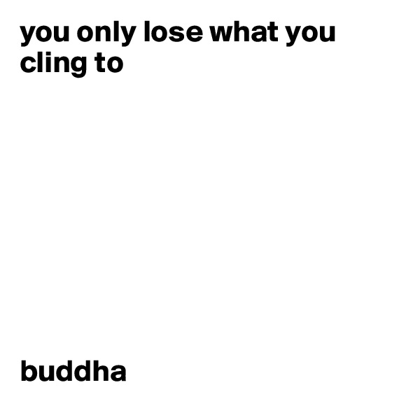 you only lose what you cling to









buddha