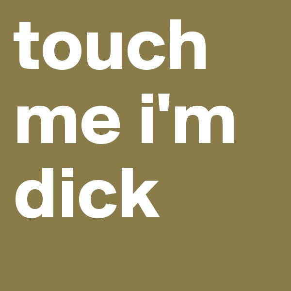 touch me i'm dick