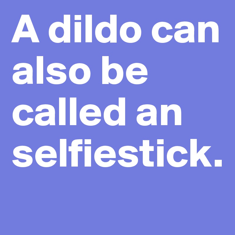 A dildo can also be called an selfiestick.
