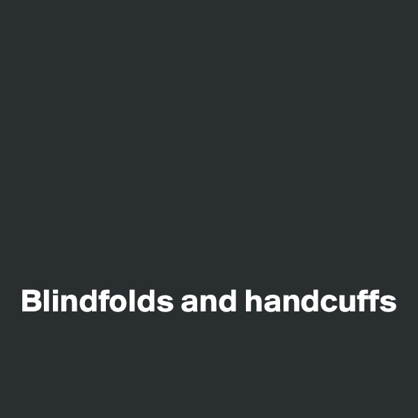 







Blindfolds and handcuffs

