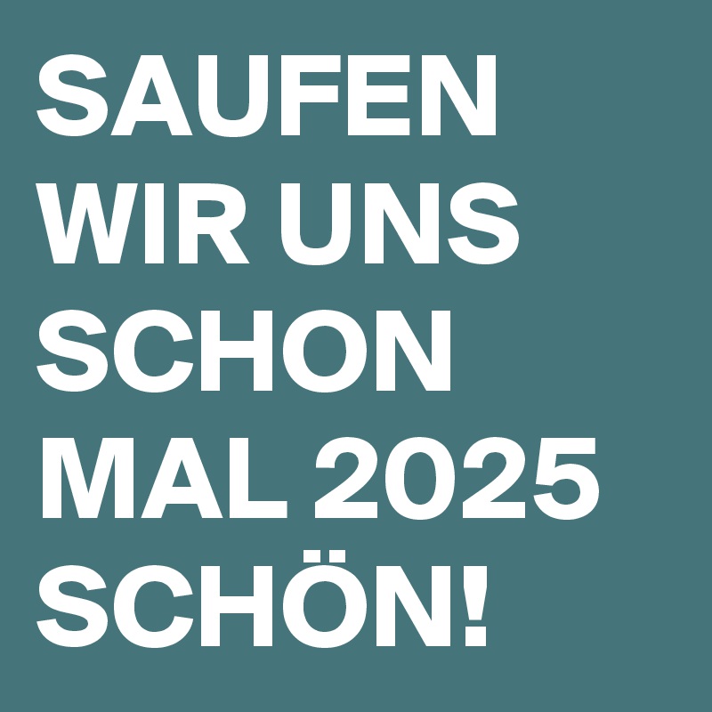 SAUFEN WIR UNS SCHON MAL 2025 SCHÖN!