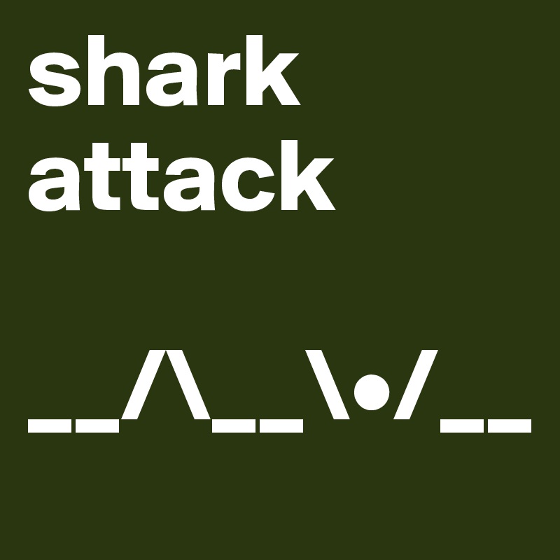 shark attack 

__/\__\•/__