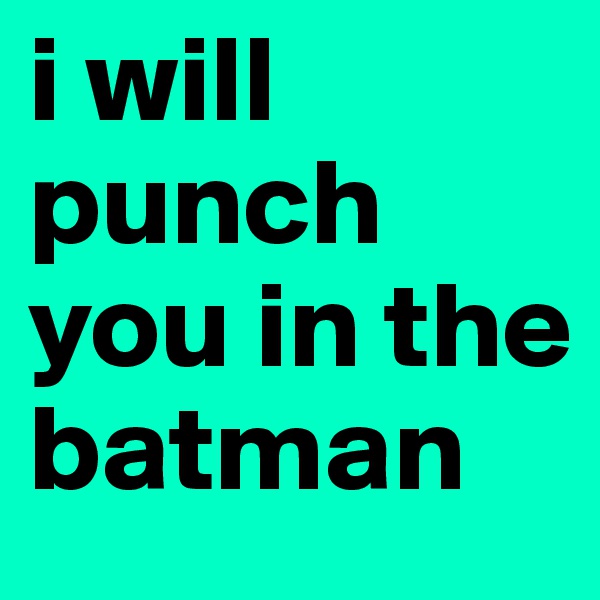 i will punch you in the batman