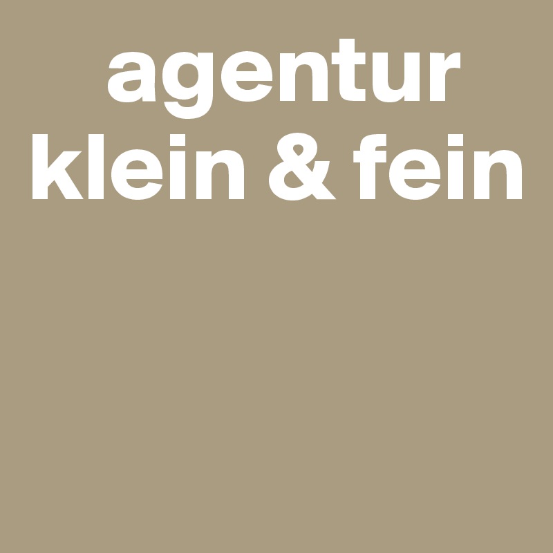     agentur klein & fein

