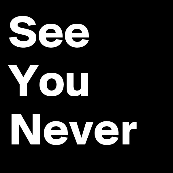 See You Never