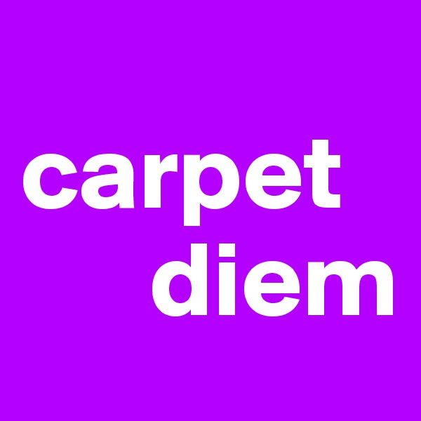 
carpet
      diem