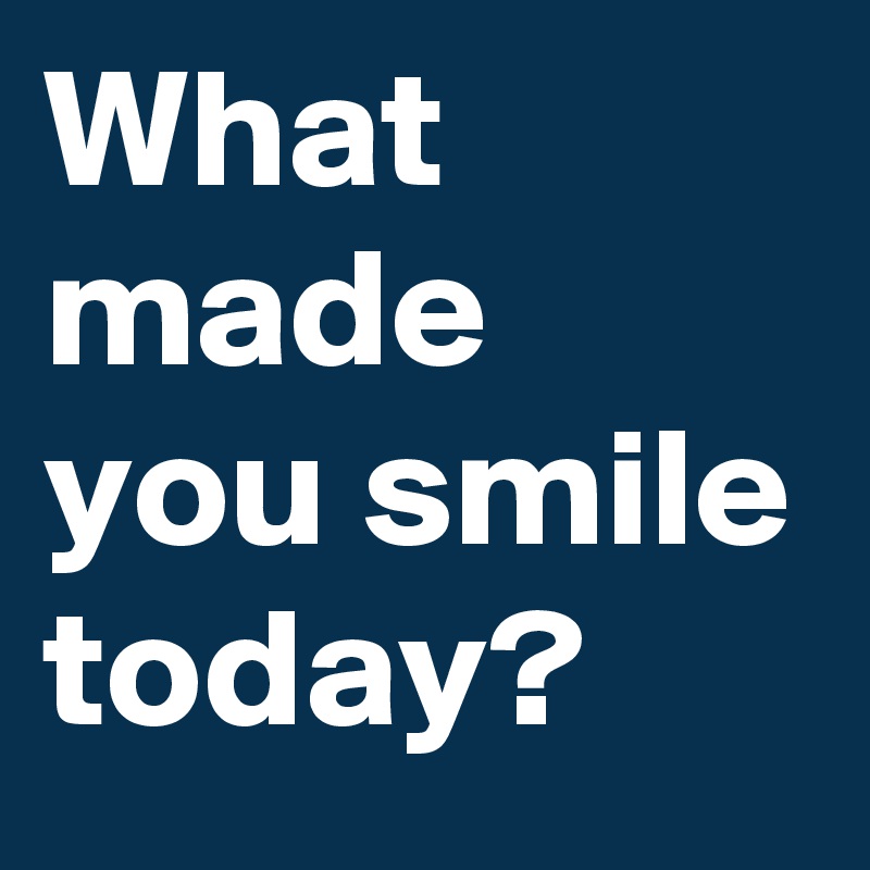 What made you smile today?