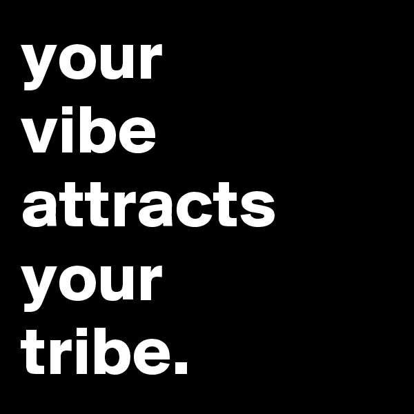 your
vibe
attracts
your
tribe.