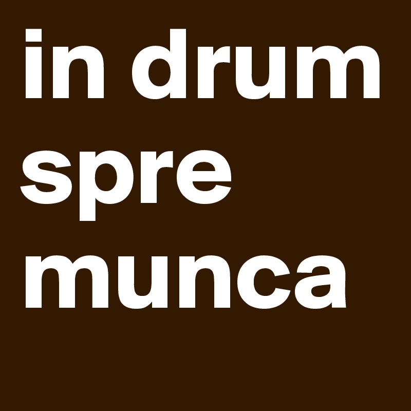 in drum spre munca