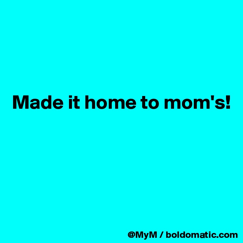 



Made it home to mom's! 





