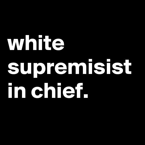 
white
supremisist
in chief.