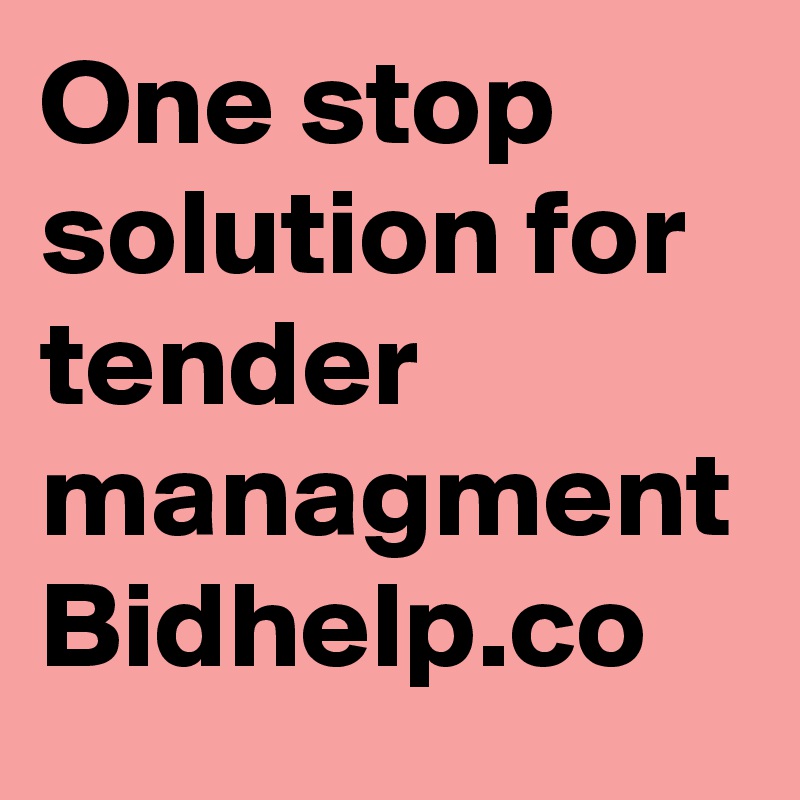 One stop solution for tender managment
Bidhelp.co
