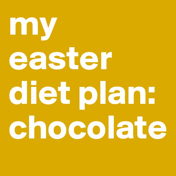 my easter diet plan: chocolate