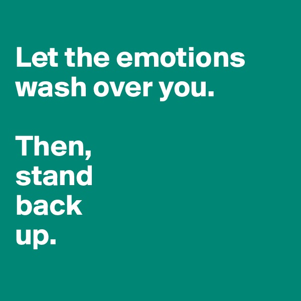 
Let the emotions 
wash over you. 

Then, 
stand 
back 
up.
