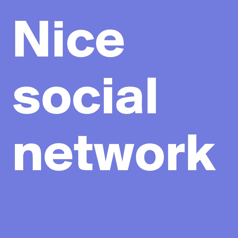 Nice social network