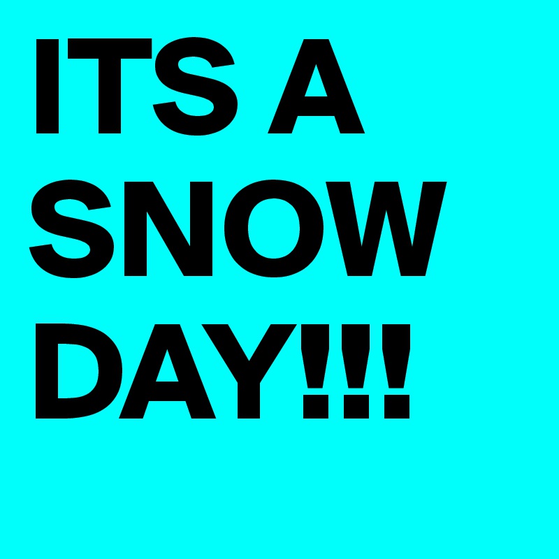 ITS A SNOW DAY!!!