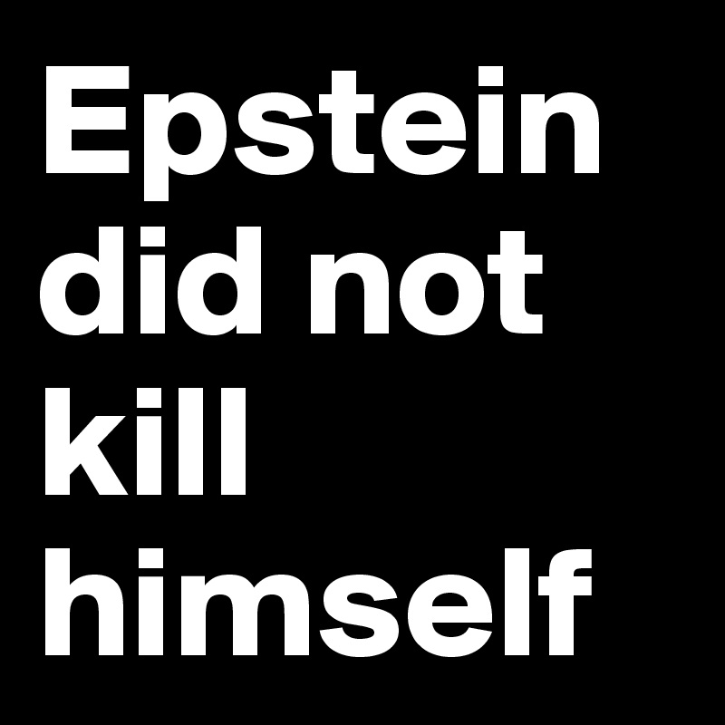 Epstein did not kill himself