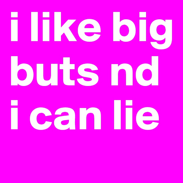 i like big buts nd i can lie