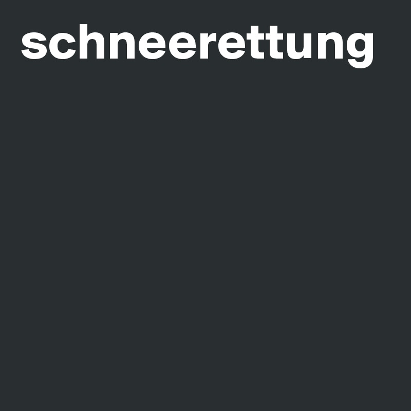 schneerettung





