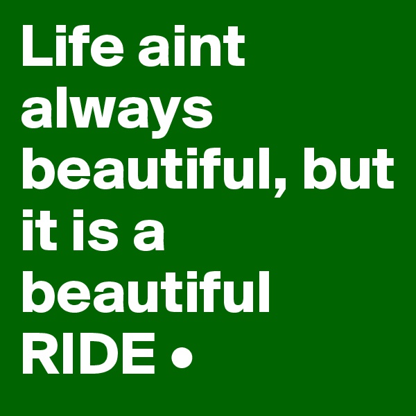 Life aint always beautiful, but it is a beautiful RIDE •