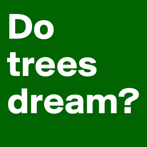 Do trees dream?