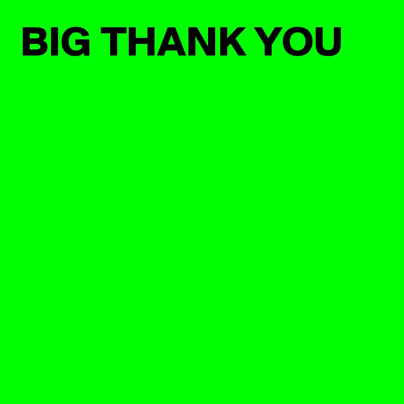 BIG THANK YOU 






