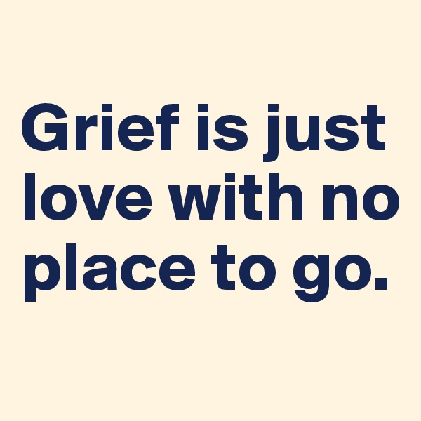 
Grief is just love with no place to go.
