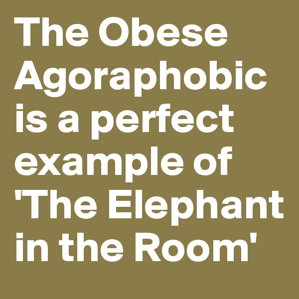 The Obese Agoraphobic is a perfect example of 'The Elephant in the Room'