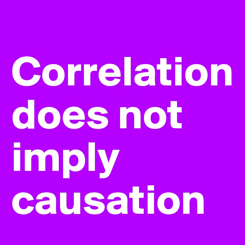 
Correlation 
does not imply causation