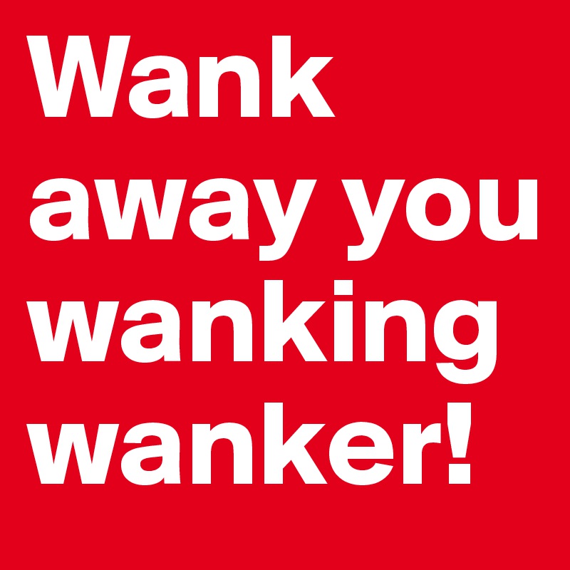 Wank away you wanking wanker!