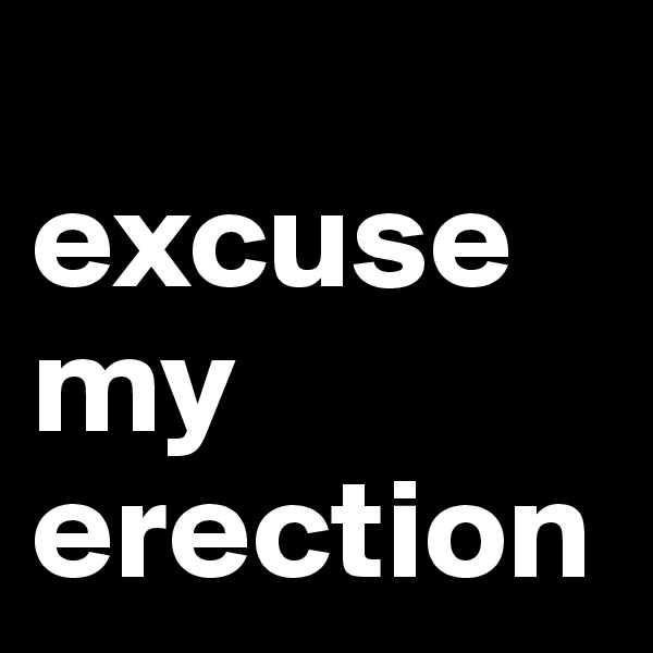
excuse my erection