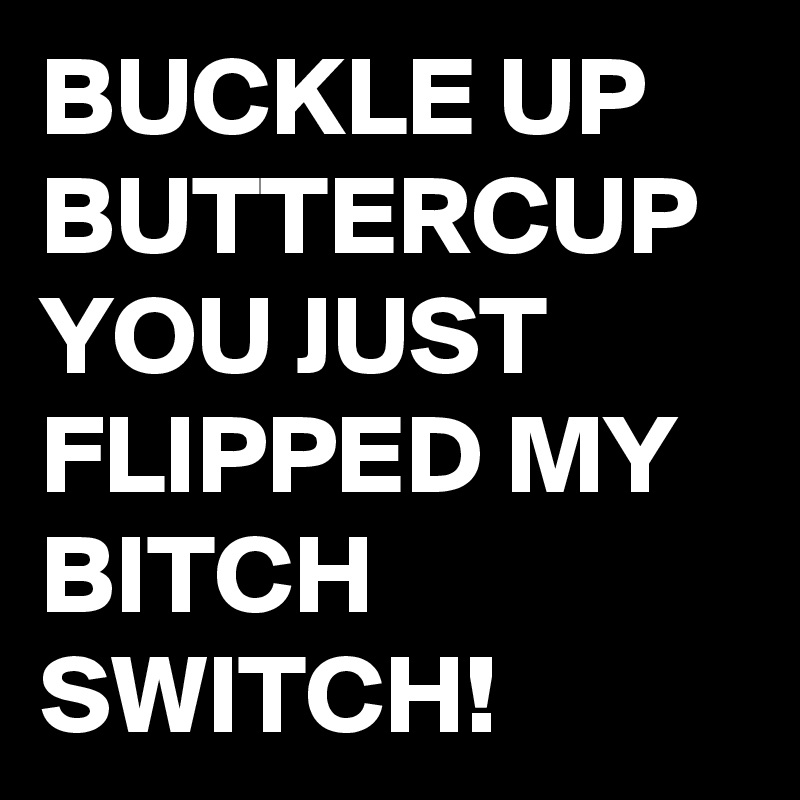 BUCKLE UP BUTTERCUP YOU JUST FLIPPED MY BITCH SWITCH!