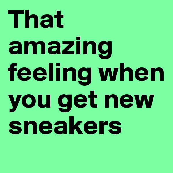 That amazing feeling when you get new sneakers