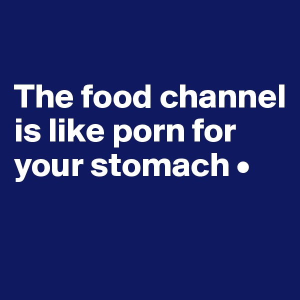

The food channel is like porn for your stomach •

