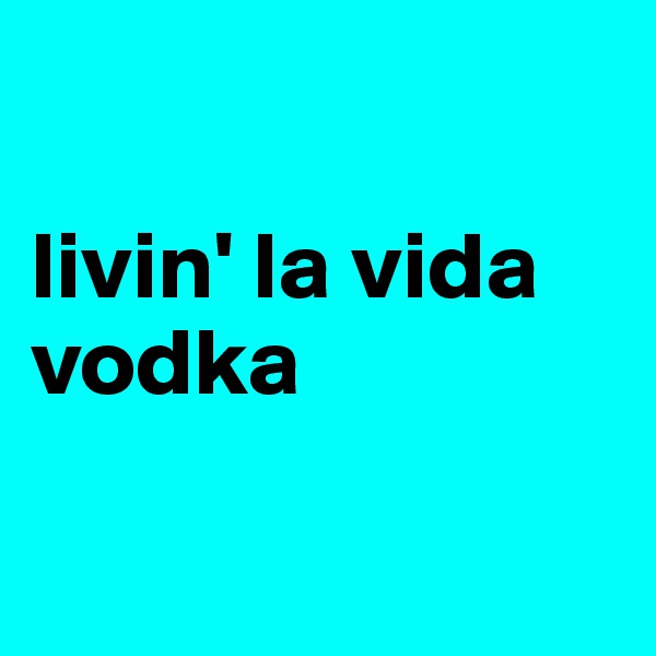 

livin' la vida vodka

