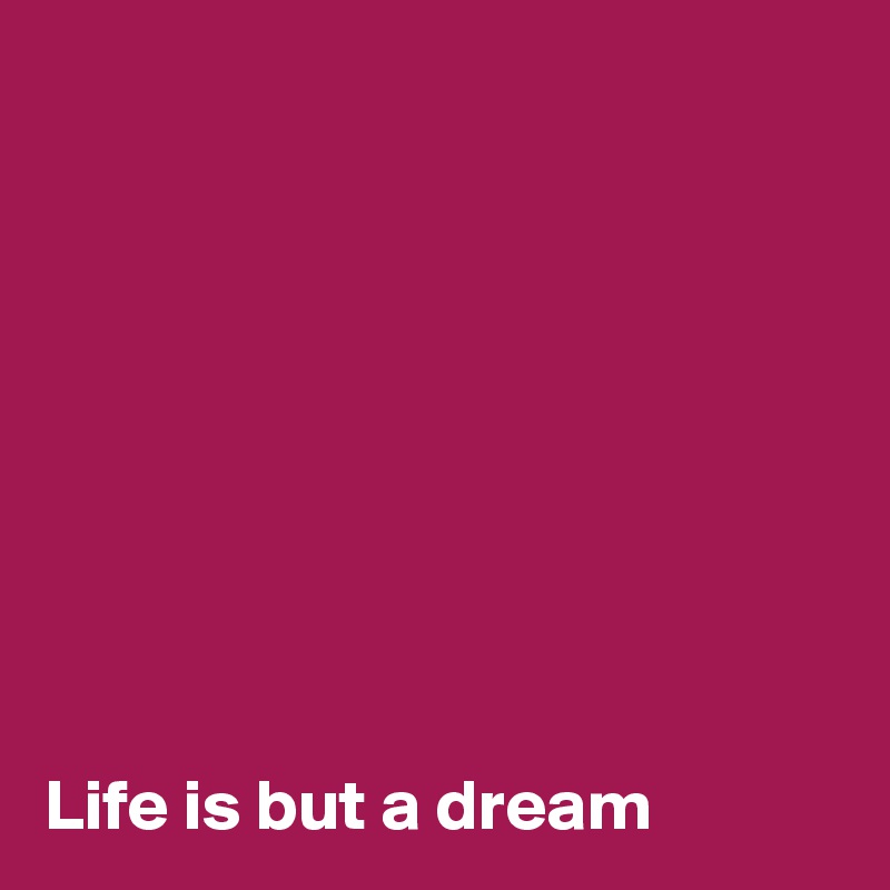 









Life is but a dream
