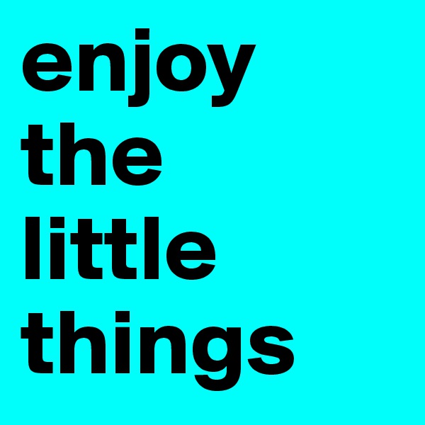 enjoy         the            little          things