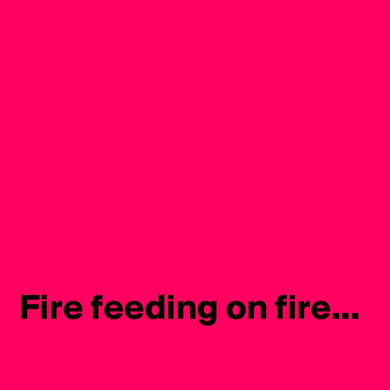 






Fire feeding on fire...