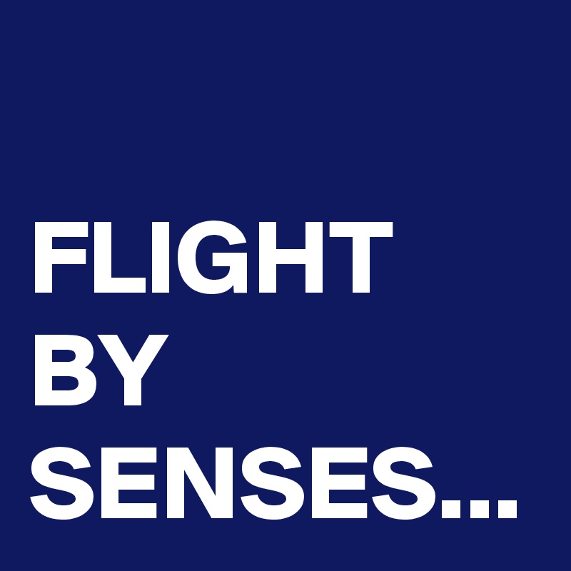 FLIGHT BY SENSES...