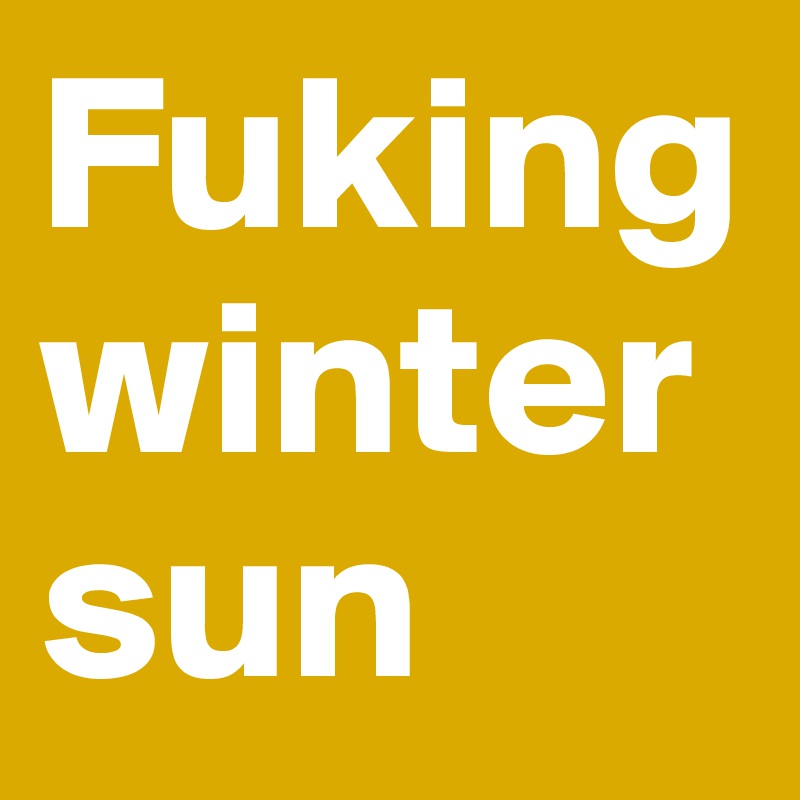 Fuking winter sun