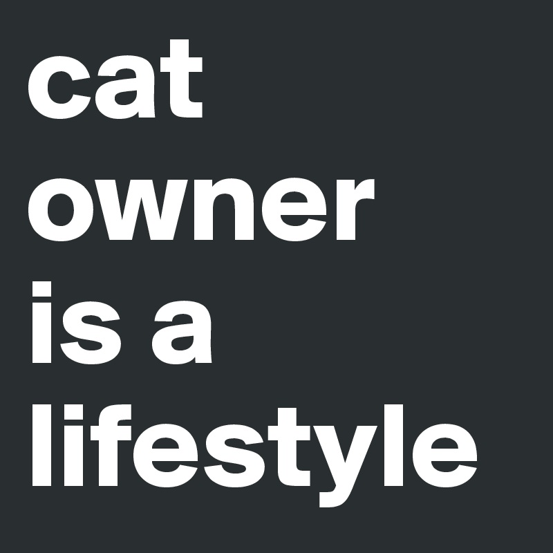 cat
owner
is a lifestyle