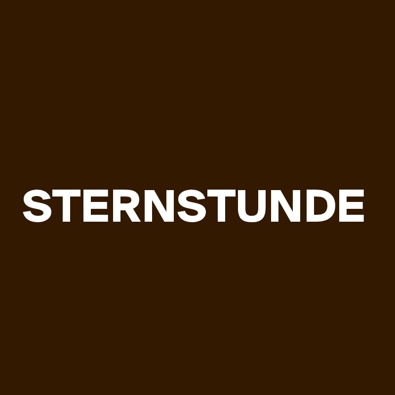 STERNSTUNDE